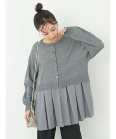 earth music&ecology プリーツドッキングカーディガン