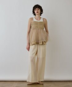 GRACE CONTINENTAL タフタチュールキャミ