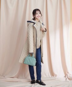 Tiaclasse 【洗える】モックネックジャガードニットプルオーバー