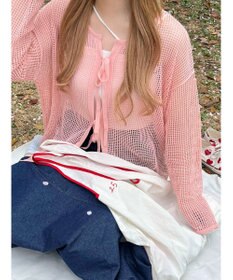 Green Parks ＳＥＴ２点　透かしカーデ＋キャミソール