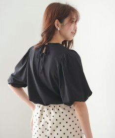 Feroux 【UVケア】バックリボンボリュームスリーブ Tシャツ