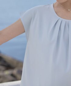 Tiaclasse 【洗える】フレアフレンチチュニックブラウス