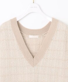 ANY SIS 【洗える】ツイードニット ベスト