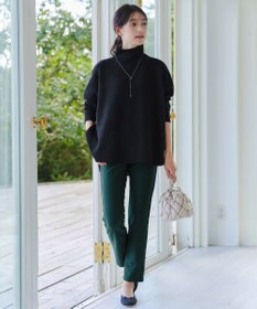 Tiaclasse 【洗える】リバーシブルWフェイスポンチョ風ニット