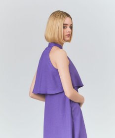 GRACE CONTINENTAL リネンライクホルタードレス