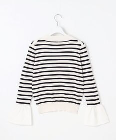 Feroux 【洗える】袖フレアボーダー ニット