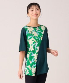 Chacott フラワープリントワンピースＴシャツ