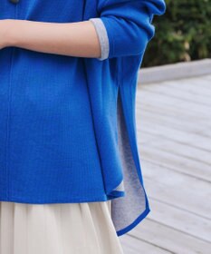 Tiaclasse 【洗える】リバーシブルWフェイスポンチョ風ニット