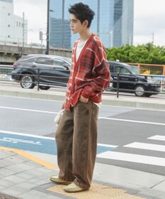 WEGO リラックスフィットパターンカーディガン