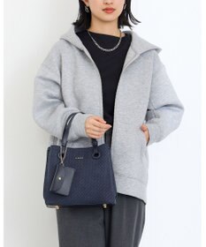 MioFIRANO カジュアルシックバスケットウィーブハンドバッグ 2WAY パスケース付き　FIRANO フィラノ
