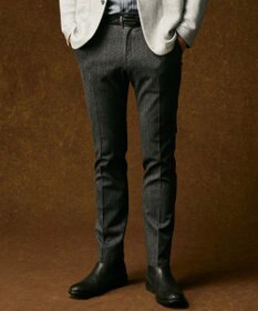 JOSEPH ABBOUD 【キングサイズ・ウエストも伸びる!オーガニックコットン使用】ムリネへリンボンストレッチ パンツ