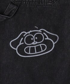 WEGO 【ウエスト紐で調整】イージーペインターグラフィックデニムパンツ