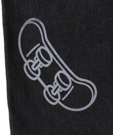 WEGO 【ウエスト紐で調整】イージーペインターグラフィックデニムパンツ