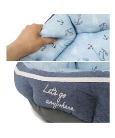 PET PARADISE ペットパラダイス クールカドラー 丸型《マリン柄》 超小型犬