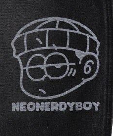 WEGO 【ウエスト紐で調整】イージーペインターグラフィックデニムパンツ