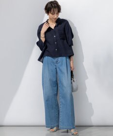 23区 L 【Oggi6月号掲載/接触冷感】23区DENIM サマー タック ワイド パンツ