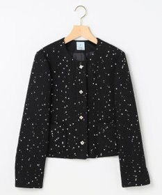 組曲 S フラワースパンコール ツイードジャケット