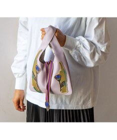 tsumori chisato CARRY 花ししゅう ハンドバッグ ミニバッグ お財布バッグ
