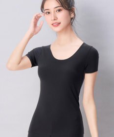 Wing あったかインナー 綿100％(肌側) アウターにひびきにくい ムレにくい 【綿の贅沢 ここちフラット】 3分袖 半袖 秋 冬 EL4373 ウイング／ワコール