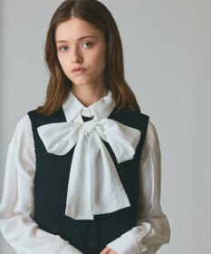 GRACE CONTINENTAL ボウタイシアーシャツ