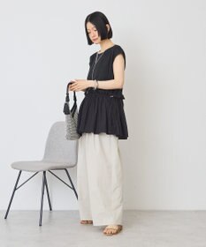 AMERICAN HOLIC 汗染み防止・異素材ペプラムプルオーバー
