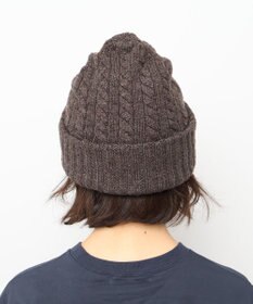 WHITE MAILS 【UNISEX】WOOL PAPER DOUBLE KNIT ケーブルビーニー