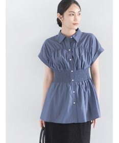 Te chichi 【接触冷感】ターンバックスリーブシャーリングブラウス