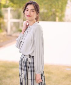 ANY 【洗濯機可能】とろみギャザーブラウス