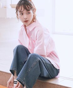 earth music&ecology バックツイストオーバーシャツ