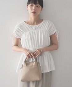 AMERICAN HOLIC 【予約】シャーリングショルダーリボンプルオーバー