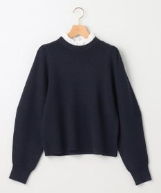 組曲 L 【WEB限定】襟付き片畔ニットプルオーバー