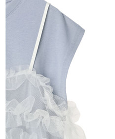 Green Parks ・ｓｗｉｎｇ　ｂｙ　ＳＥＴ２点チュールビスチェ＆フレンチＴ