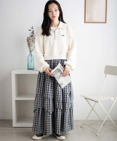 WEGO ハーフジップショートスウェット