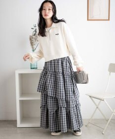 WEGO ハーフジップショートスウェット