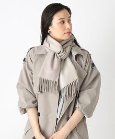 MOONBAT 【洗える】FURLA カシミヤ混ラメ入りラインストーンストールマフラー／幅30cm