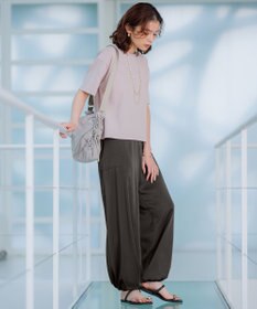 23区 L 【GLOW8月号掲載/洗える】スムースサテン パラシュートパンツ