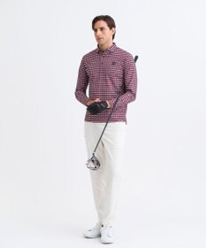 23区GOLF 【MEN】フラッグ総柄長袖ポロシャツ