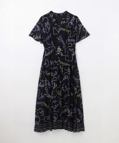 GRACE CONTINENTAL ロープロゴプリントワンピース