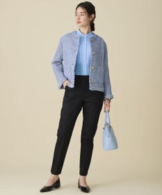 自由区 コットンサテンテーパード パンツ