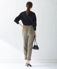 ICB 【WEB限定カラーあり・洗える】ライトダブルクロス ジョガーパンツ