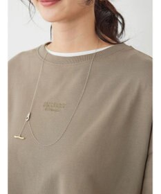 AMERICAN HOLIC 刺繍ロゴミニ裏毛ボートネックチュニック