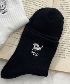 WEGO クレイジー刺繍アンクルソックス