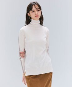 BEIGE， 【洗える・VERY NaVY12月号掲載】LA MONNAIE / バイカラーウールタートルニット Bone × Taupe