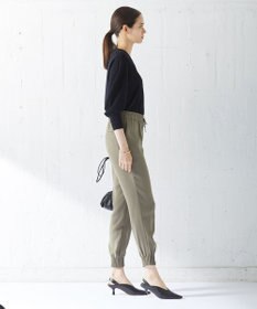 ICB 【WEB限定カラーあり・洗える】ライトダブルクロス ジョガーパンツ