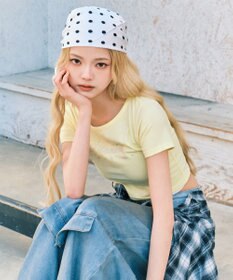 WEGO ロゴスタッズクロップドT