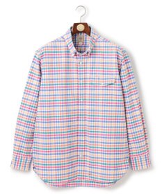 J.PRESS MEN 【KING SIZE】コットンオックス マルチチェック シャツ / ボタンダウン