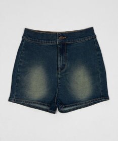 WEGO ハイウエストマイクロデニムショーツ