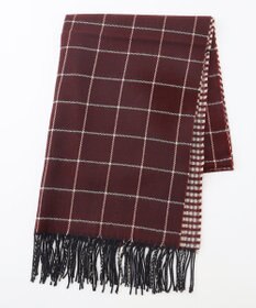 JOSEPH ABBOUD 【フランス製・リバーシブル】ウィンドウペン ストール