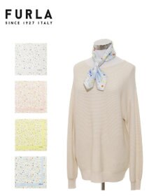 MOONBAT 【シルク100%】フルラ (FURLA) 小花柄 シルクプリントスカーフ 58cm×58cm