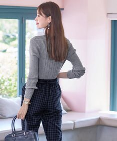 Tiaclasse 【洗える】ランダムリブニットプルオーバー